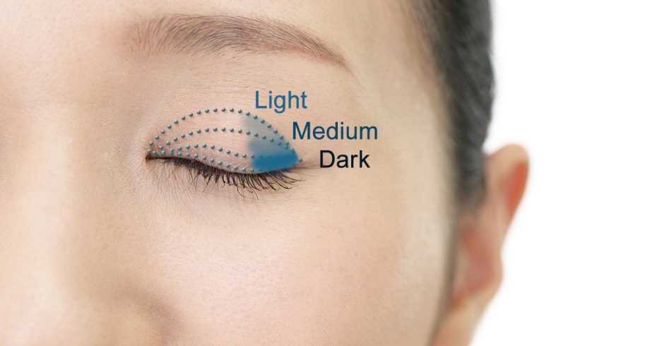 put eye shadow